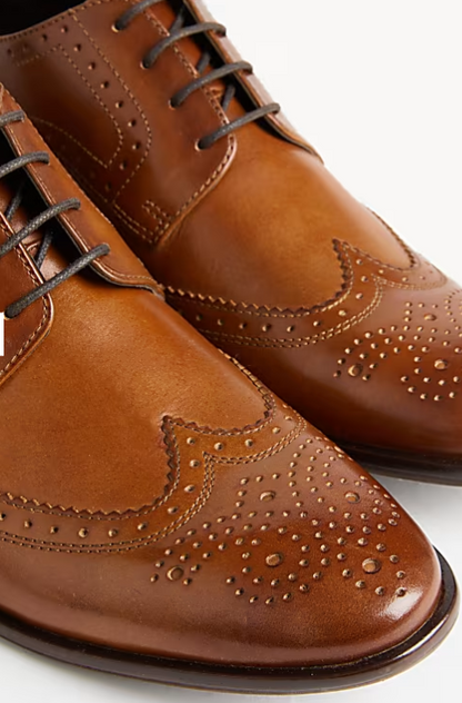 Myshopy Premium Men’s Leather formal Shoes - Tan